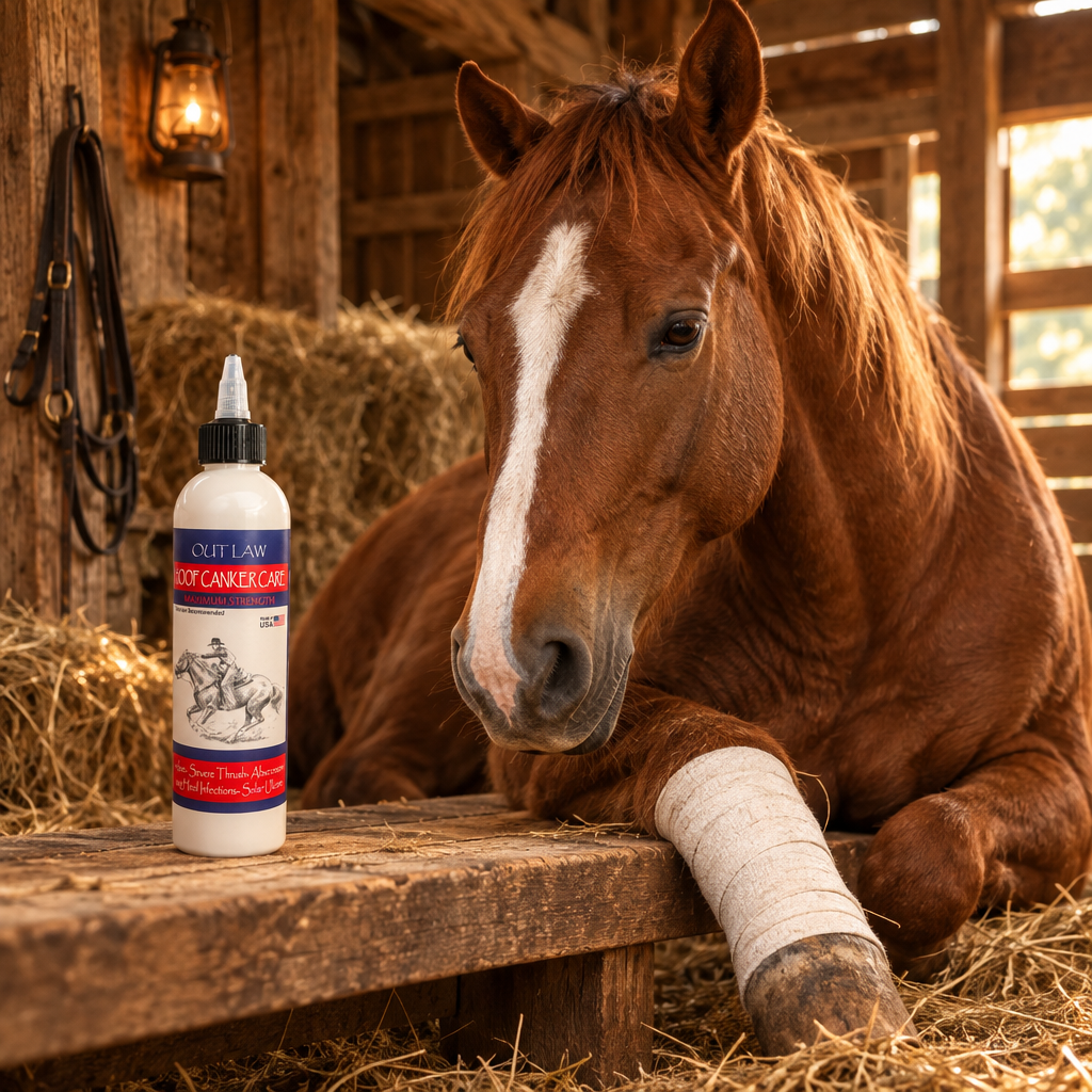 Horse hoof canker treatment Outlaw Canker Care