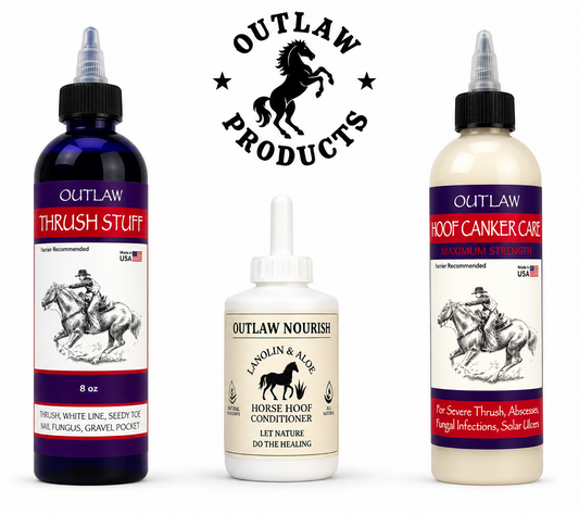 Wholesale Pricing Outlaw Horse Products Mix pack 6-Thrush 4-nourish 3-Canker