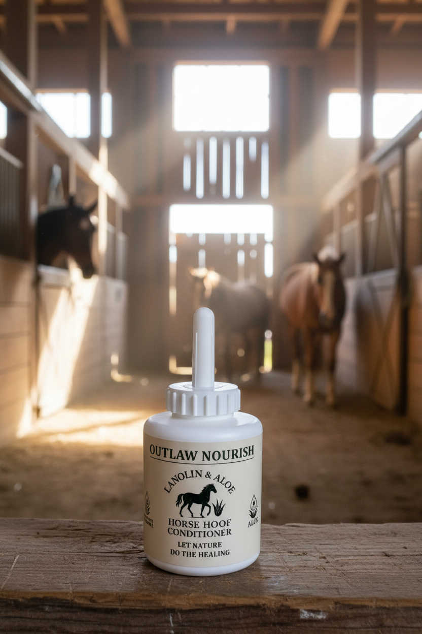 Outlaw Nourish Natural Hoof Conditioner For Horse Hoof Oil For Horses Dry Cracked Hoofs