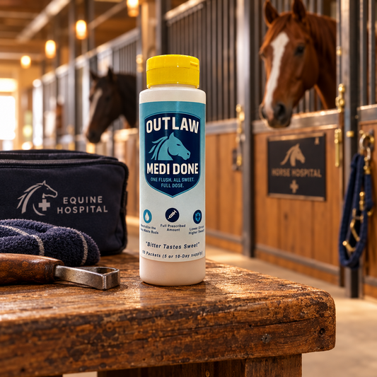 Get your horse to take medicine easy and fast Outlaw Medi Done